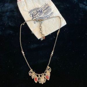 Lucky Brand Peace and Flower Charm Necklace